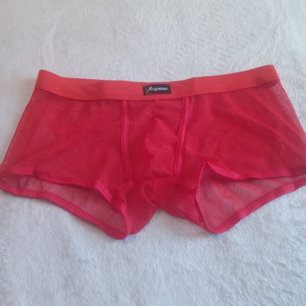Arjen Kroos Red Mesh Boxer Briefs